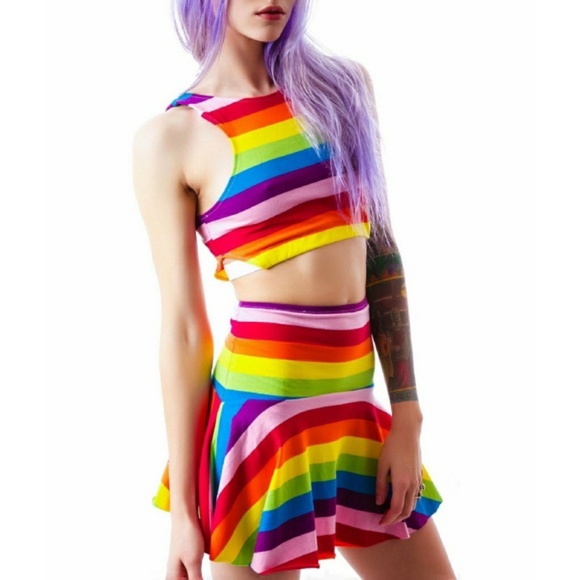 ✖SOLD✖ UNIF Iggy 2 Piece Crop Top Skirt Set - Picture 6 of 6